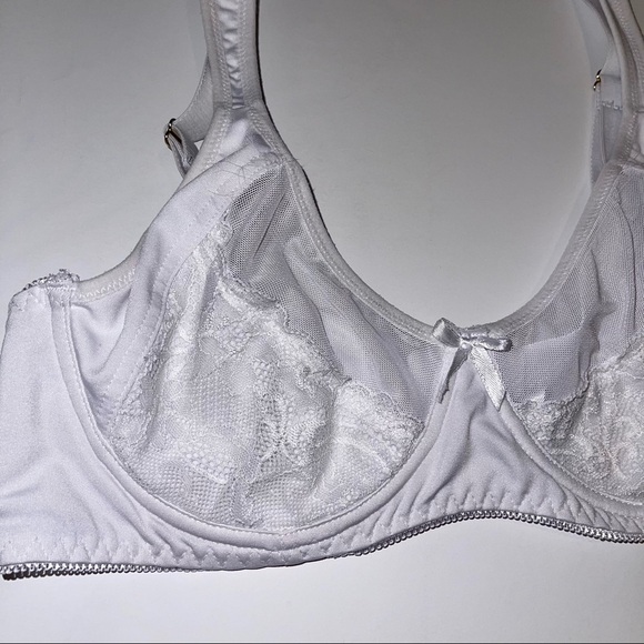 Mesh Lace Underwire T-Shirt Bra Unlined White 38C - Picture 4 of 16